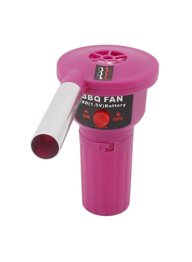 Loquat Portable Battery Powered BBQ Fan Air Blower Handheld Barbecue Fan Air Blower for Outdoor Camping Picnic Charcoal Grill Barbecue FD312A 1.5V Purple
