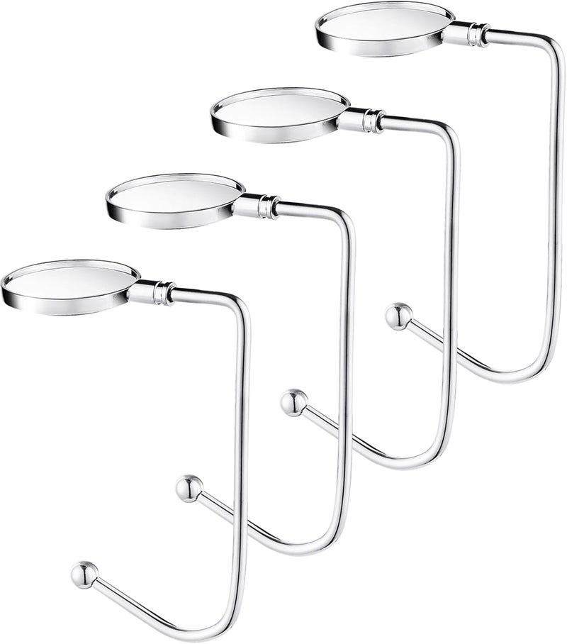 Nackiy Christmas Stocking Holders for Mantle Hooks Hanger Grip Non-Slip Safety Fireplace Hooks Mantel Hooks for Christmas Party Decoration (Silver, 4) - Image 1