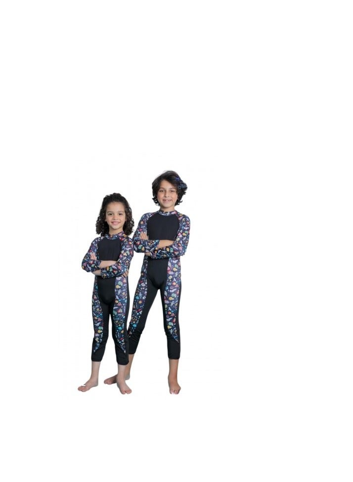 Generic Kids' Sun Protection Swimsuit - One Piece, Long Sleeves and Long Pants - Image 3