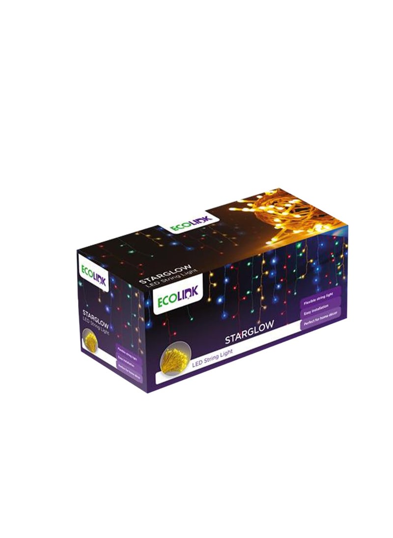 ECOLINK EcoLink StarGlow 9 Meter 48 LED String Light Decorative LED String Light for Home Decoration Plug Play Ladi Light for Indoor Outdoor Decorations Multi colour Pack of 1  - Image 1