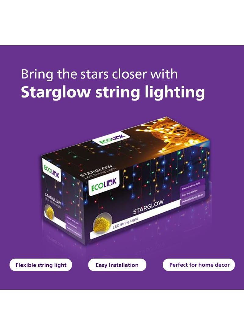 ECOLINK EcoLink StarGlow 9 Meter 48 LED String Light Decorative LED String Light for Home Decoration Plug Play Ladi Light for Indoor Outdoor Decorations Multi colour Pack of 1  - Image 2