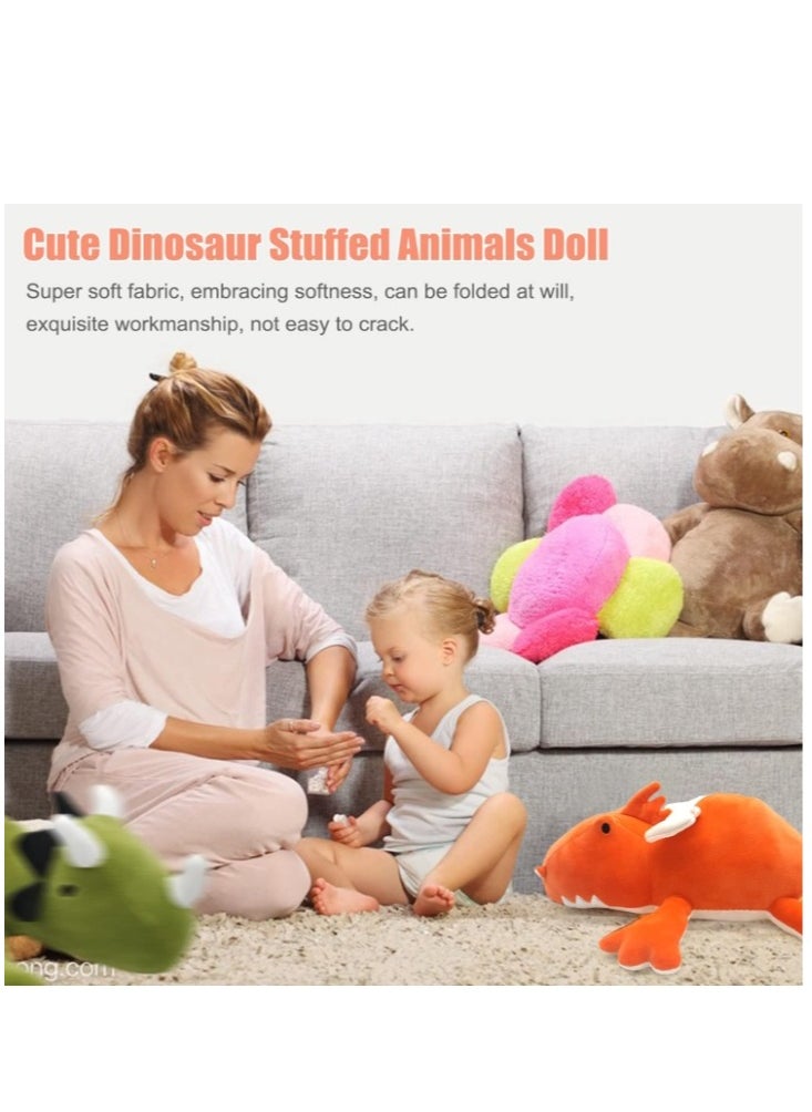 Dinosaur Weighted Stuffed Animals 16 inch  Dino Stuffed Plush Animal Throw Pillows, Kawaii Plushies Hugging Toy Gifts For Kids  - Image 4