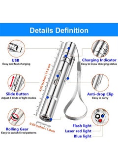 Bukela Cat Laser Toy, Laser Pointer Interactive Toys for Indoor Cats Dogs, Red Dot Light Lazer Pointer, Long Range 3 Mode USB Rechargeable Pet Kitten Chase Exercise Toy, Small Laser Presentation Clicker Pen  - Image 2