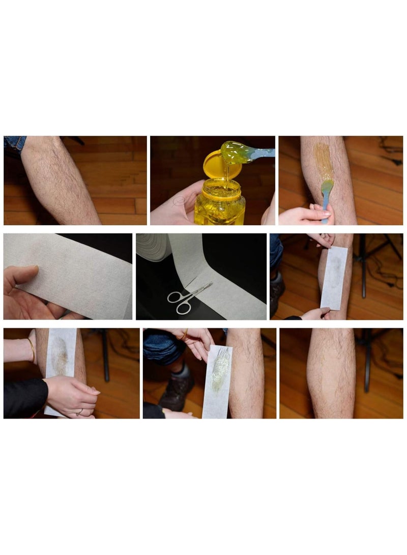 BLOOMING TIME 100 Yards Disposable White Body Hair Removal Waxing Paper Roll - Image 4