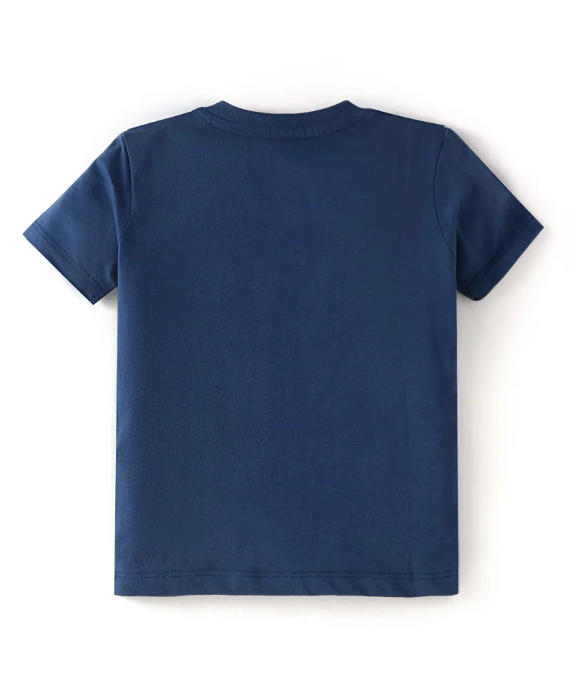 Babyhug Disney Babyhug Disney Single Jersey Knit Half Sleeves T-Shirt with Mickey Mouse Graphic - Navy Blue