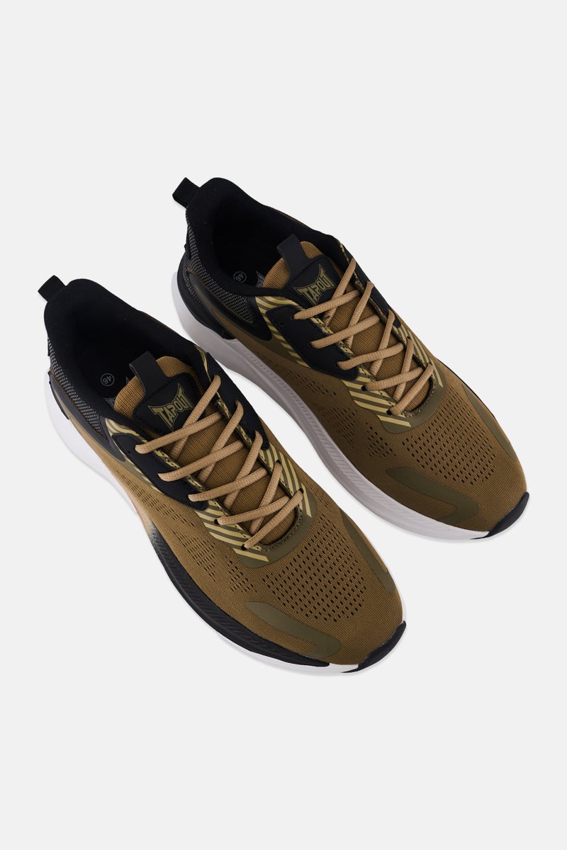 TapouT Men Brand Logo Lace Up Outdoor Shoes, Brown - Image 4