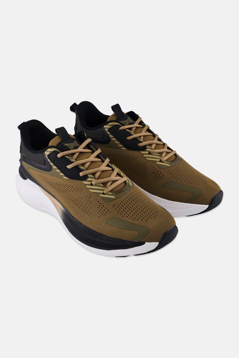 TapouT Men Brand Logo Lace Up Outdoor Shoes, Brown - Image 1