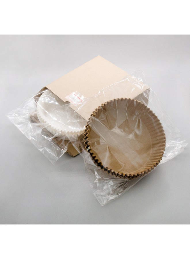Air Fryer Paper Special Paper Customized Air Fryer Special Paper Plate Food Grade Air Fryer Paper-Color:White-Specifications:Round 16cm +4.5cm Carton 100 - Image 1