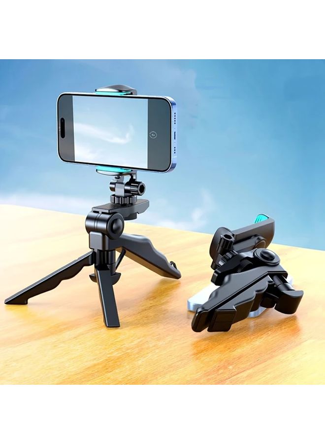 Black 360 Rotating Anti Shake Phone Tripod Stand Adjustable Smartphone Holder For Live Streaming - Image 2