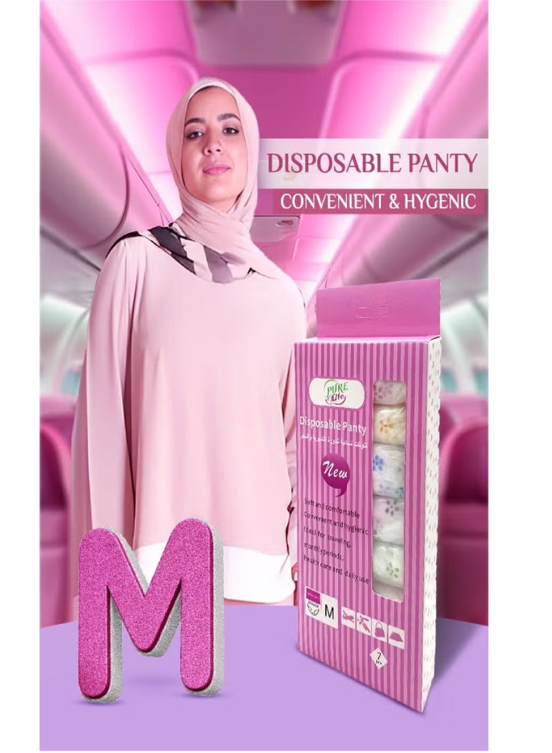 بيور لايف كلوتات نسائية تستخدم في فترة الدورة الشهرية والنفاس ولأوقات الرياضة للاستخدام لمرة واحدة من 7 قطع مقاس M - Image 2