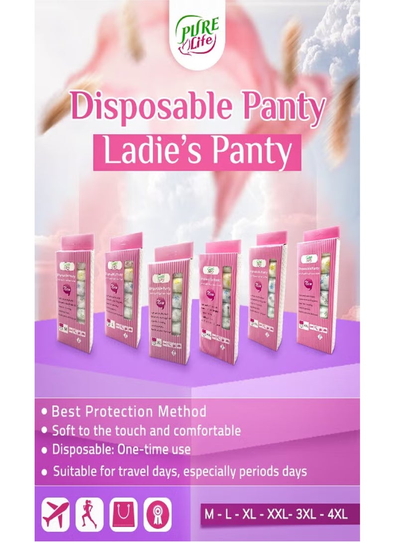 بيور لايف كلوتات نسائية تستخدم في فترة الدورة الشهرية والنفاس ولأوقات الرياضة للاستخدام لمرة واحدة من 7 قطع مقاس M - Image 4
