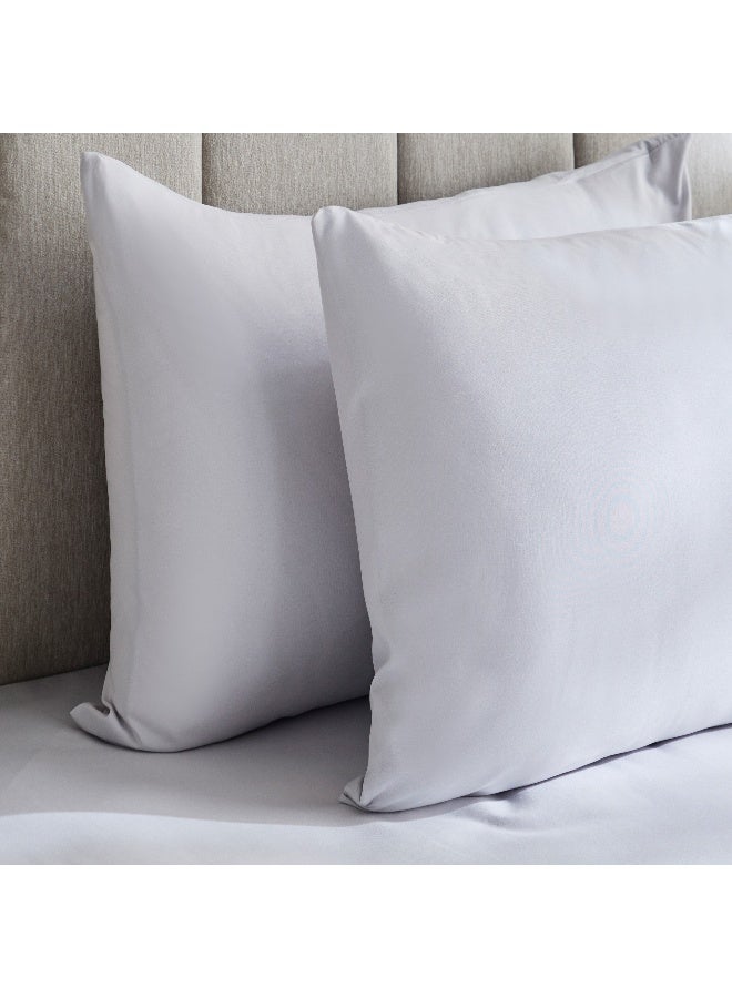 Home Box Derby 2-Piece Solid Microfiber Pillowcase Set - 45x70 cm - Image 3