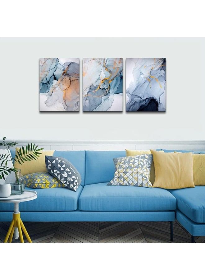 TTHYUEWS Canvas Wall Art For Living Room Abstract Wall Decor For Bedroom Modern Office Wall Decorations Ink Paintings Fashion Abstract Pictures Artwork Bathroom Canvas Art Prints Kitchen Home Decor 3 Piece - Image 5