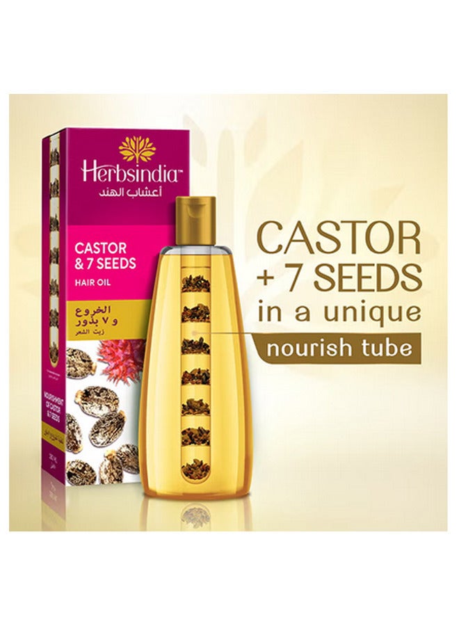 Herbsindia Castor And 7 Herbal Seeds Hair Oil With Nourish Tube 280ml - Image 2