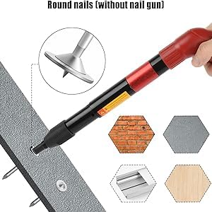 Gokich Gokich Nail Gun Manual Steel Nails 73mm Round Nails Wall Fastening Tool Nails for Nail Gun HandSteel Nail Concrete Ceiling Cable Ducts Fixing Device Nail Gun Parts kit ONLY 30 PCS NAIL  - Image 2