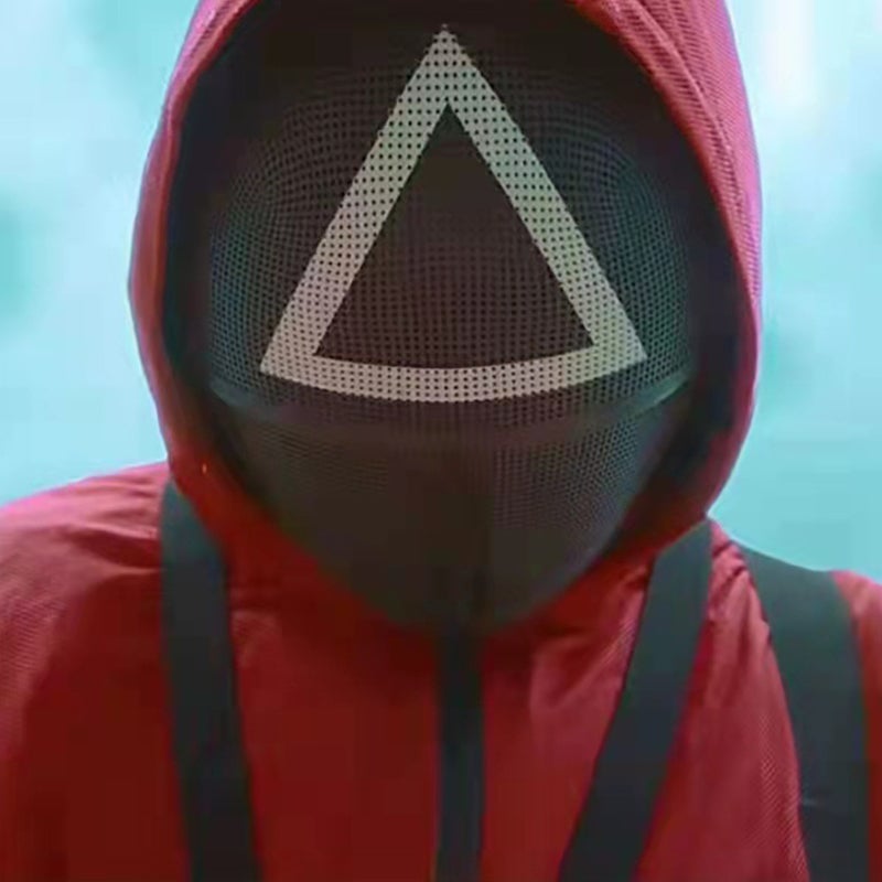 Game Mask Horror Game Cosplay Costume Masquerade Accessory Full Face Cover Festival Parties Cosplay Mask for Men Women, Triangle - Image 4