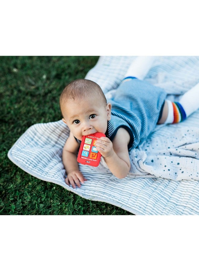 Silli Chews عضاضة هاتف للأطفال عضاضة هاتفية حمراء من السيليكون لتخفيف آلام الأطفال على شكل آيفون؛ هاتف محمول لطيف للأطفال لعبة مضحكة للمضغ - Image 5