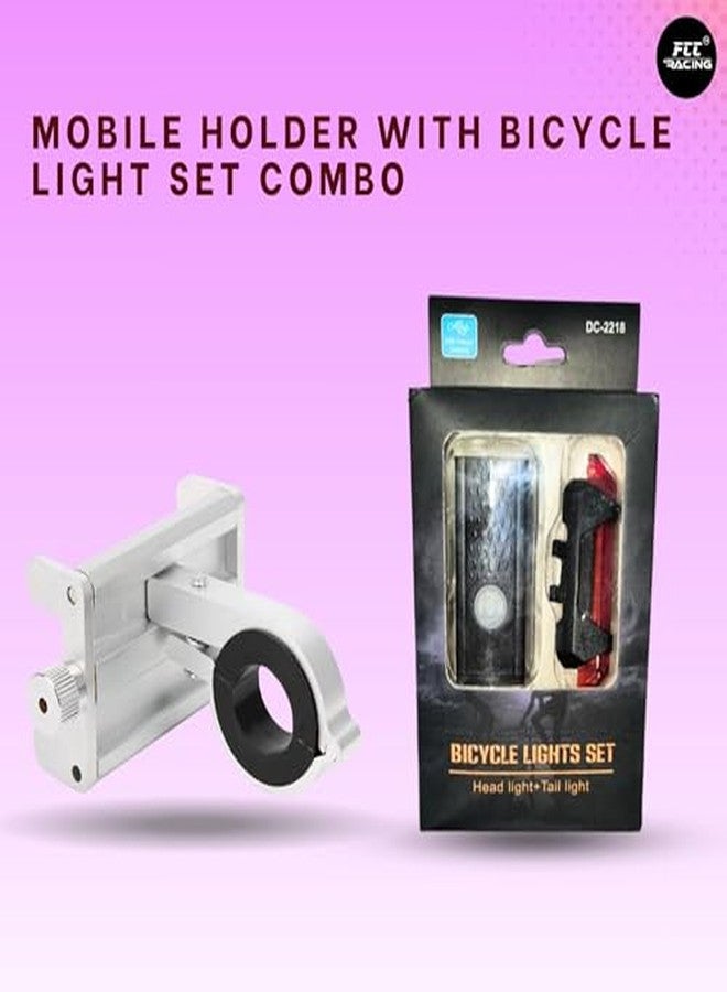 FCCRACING Bicycle Mobile Holder - Aluminium Alloy, and Front - Tail Light Combo for Bicycle - Image 3