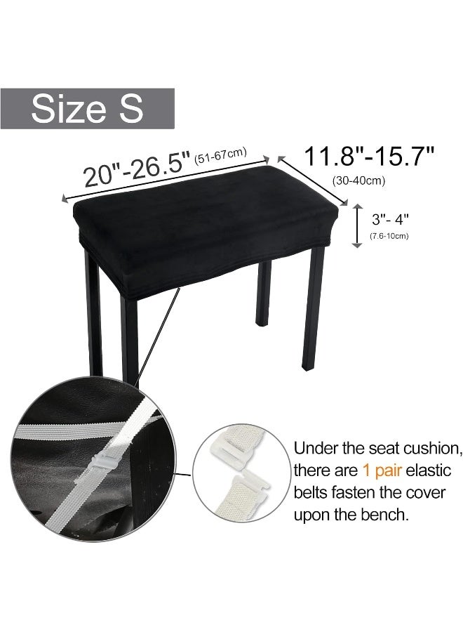 SINOSSO SINOSSO Soft Velvet Piano Bench Cover  - Image 3