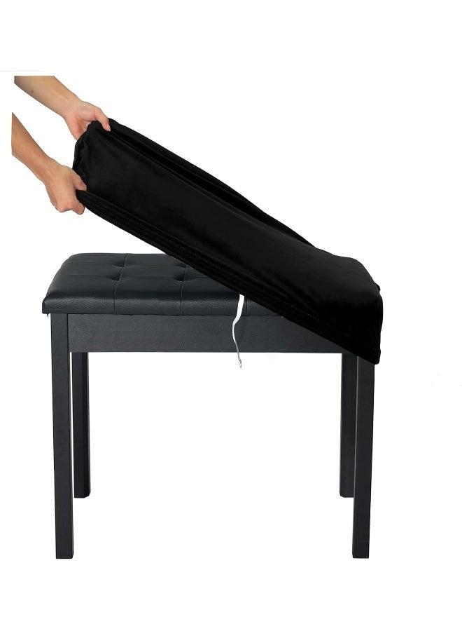 SINOSSO SINOSSO Soft Velvet Piano Bench Cover  - Image 1