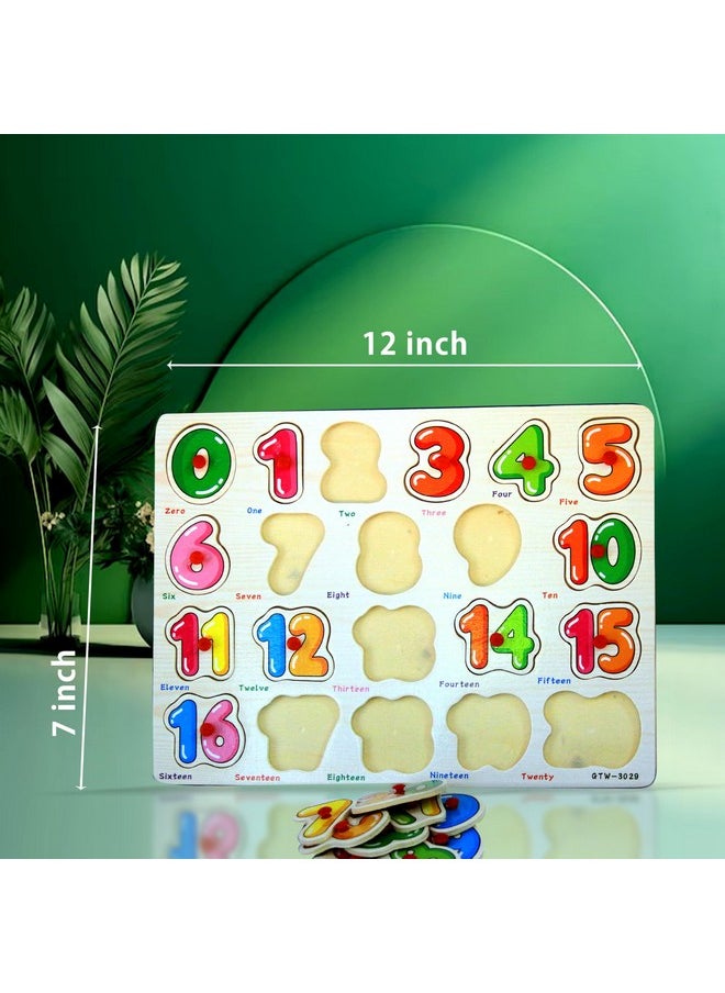 Wooden Puzzle Toy 3D Number Puzzles | Number Toys for Kids | Toddler Activity Toys | Number for Kids Learning | Brain Games for Kids 3-5 Years | Learning Toys for 2 Year Old | Wooden Toys for Kids  - Image 2