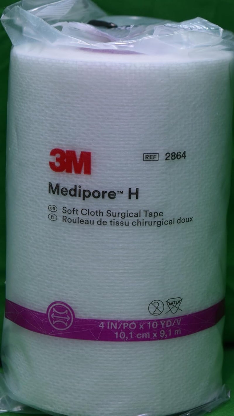 3M Medipore H Soft Cloth Surgical Tape - 4" Wide, 10 Yards (3 Rolls) - Image 3