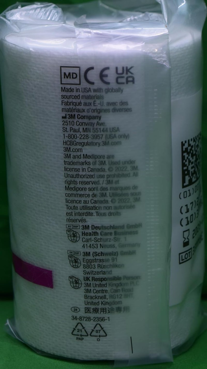 3M Medipore H Soft Cloth Surgical Tape - 4" Wide, 10 Yards (3 Rolls) - Image 4