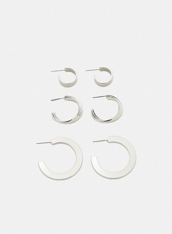 FOREVER 21 Smooth Multi-Hoop Earring Set 