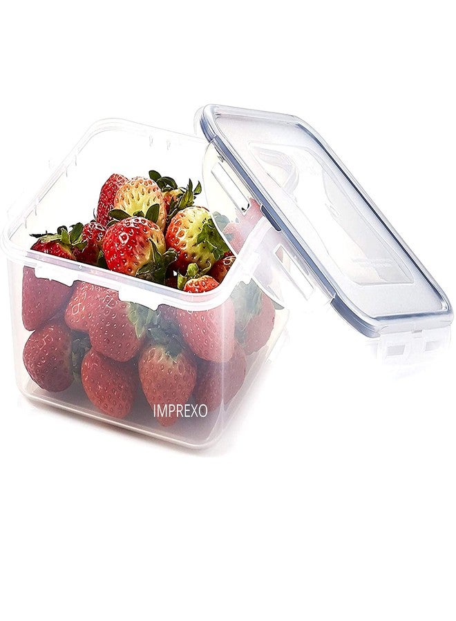 IMPREXO Airtight Plastic Dry Fruits Grocery Food Storage Containers and Jars, 1500ML (1, 1500 ML) - Image 1
