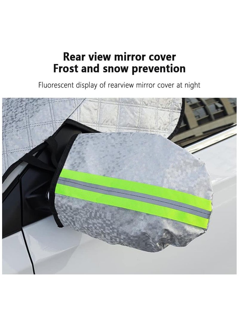 Windshield Cover for Ice and Snow Car Windshield Frost Cover for Any Weather Water Heat Sag-Proof Car Windshield Snow Coverwith Night Reflection Cld-Resistant Protection for SUV Truck Sedan - Image 3