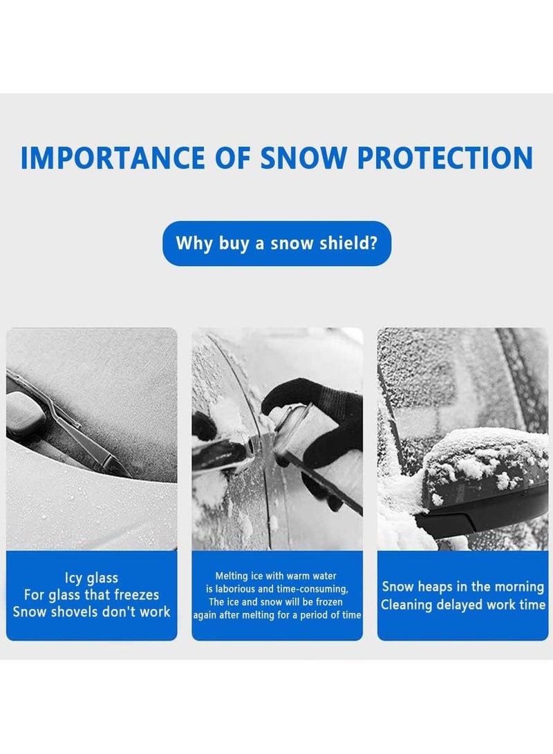 Windshield Cover for Ice and Snow Car Windshield Frost Cover for Any Weather Water Heat Sag-Proof Car Windshield Snow Coverwith Night Reflection Cld-Resistant Protection for SUV Truck Sedan - Image 4