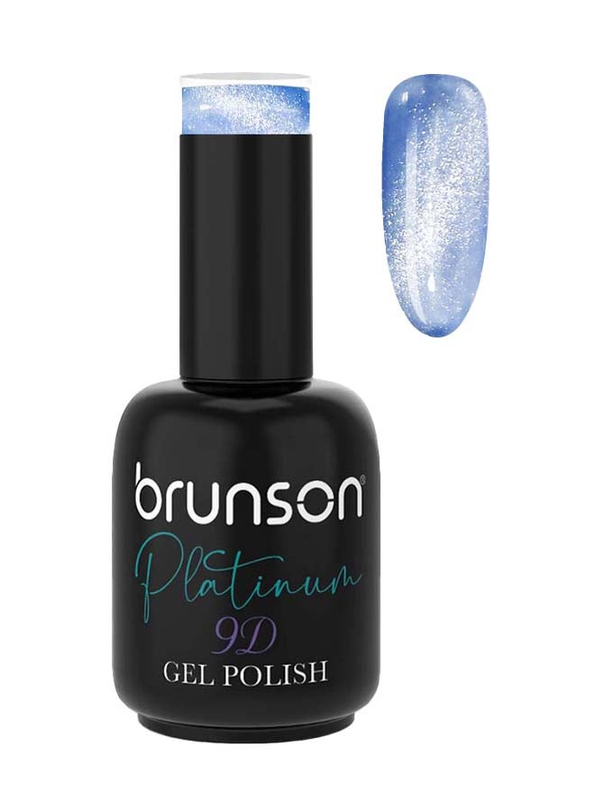 brunson Platinum Cat Eye Shiny Holographic 9D, Glitter Soak Off Gel Nail Polish BSM514 - Image 1