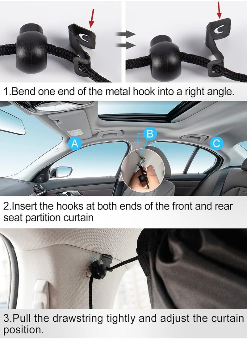 GUDOO - Car Divider Curtain Wide Car Privacy Blackout Shades with Storage Bag for Baby Nap Removable Sedan SUV Van Sunshade Covers Screen for Car Camping Sleeping Accessories - Image 1