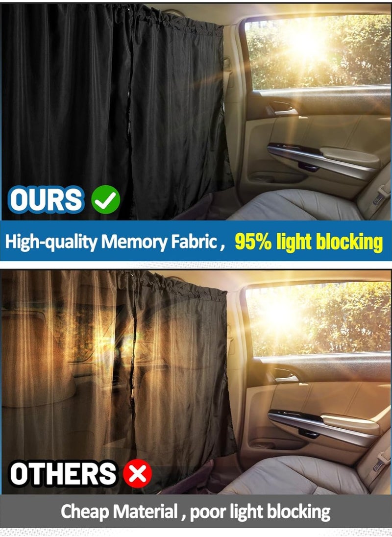 GUDOO - Car Divider Curtain Wide Car Privacy Blackout Shades with Storage Bag for Baby Nap Removable Sedan SUV Van Sunshade Covers Screen for Car Camping Sleeping Accessories - Image 1