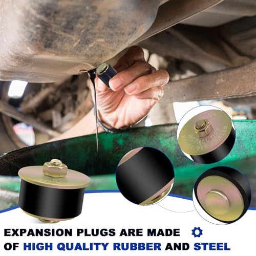 Daptemn 16PCS Expandable Freeze Rubber Plugs Kit, 8 Sizes Automotive Engine Rubber Expansion Freeze Plugs Fit Hole 3/4" 7/8" 1" 1-1/8" 1-1/4" 1-3/8" 1-1/2" 1-5/8" - Image 5