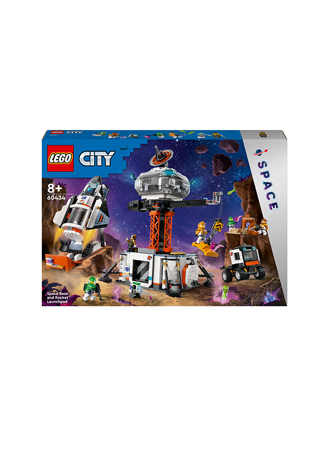 LEGO City Space Base and Rocket Launchpad Toy Playset 60434 (Age 8