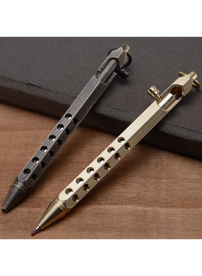 EKLOEN Sixedge Solid Brass Pen Bolt Action Pen Edc Pocket Pen Signature Pen Pocket Pen(Brass) - Image 5