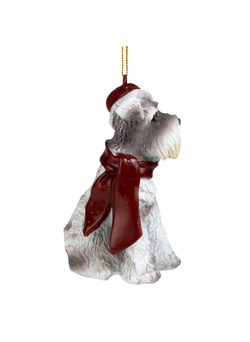 Design Toscano Design Toscano Miniature Schnauzer Holiday Dog Christmas Tree Ornament Xmas Decorations  3 Inch  Cast Stone Resin  Full Color  - Image 4