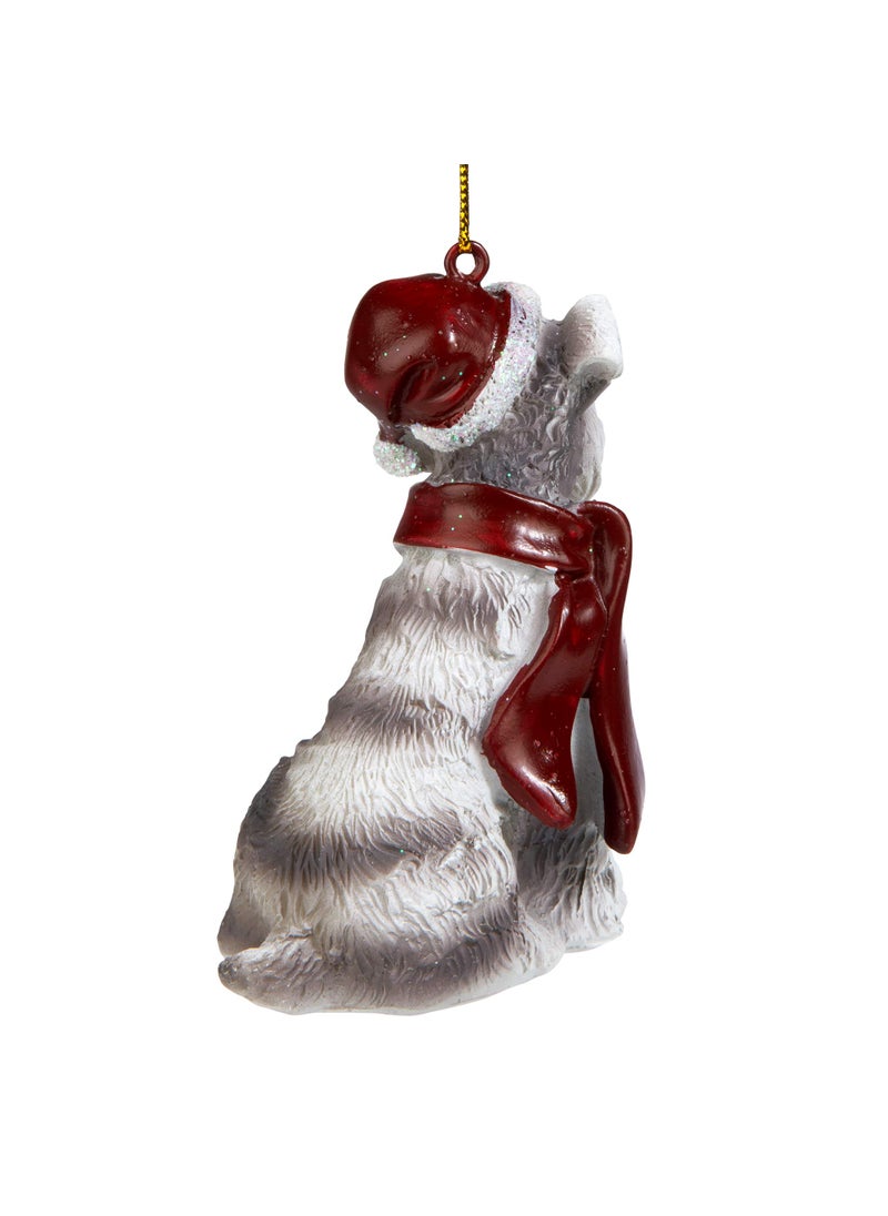 Design Toscano Design Toscano Miniature Schnauzer Holiday Dog Christmas Tree Ornament Xmas Decorations  3 Inch  Cast Stone Resin  Full Color  - Image 5