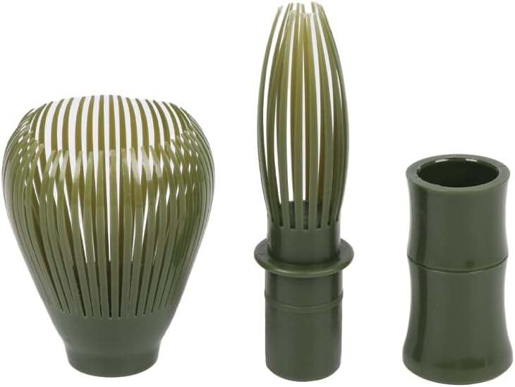OUGETHER Traditional Matcha Whisk Reusable PP Resin Matcha Whisk Chasen Dishwasher Safe Matcha Stirrer Matcha Green Tea Powder Preparation Prepare Japanese Matcha Tea (Green) - Image 5