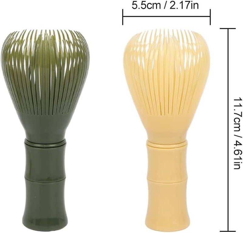 OUGETHER Traditional Matcha Whisk Reusable PP Resin Matcha Whisk Chasen Dishwasher Safe Matcha Stirrer Matcha Green Tea Powder Preparation Prepare Japanese Matcha Tea (Green) - Image 3