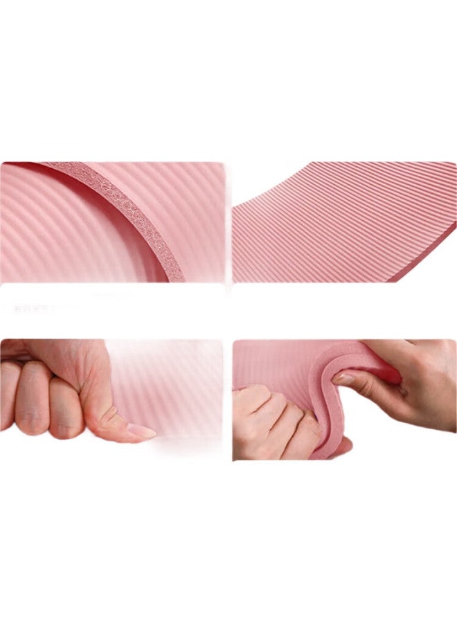 PEAK Yoga Mat For Men And Women, Fitness Training Exercise Mat With Shock Absorption, Soundproof, Non-Slip, Children'S Dance Mat, Thick Pink - Image 2