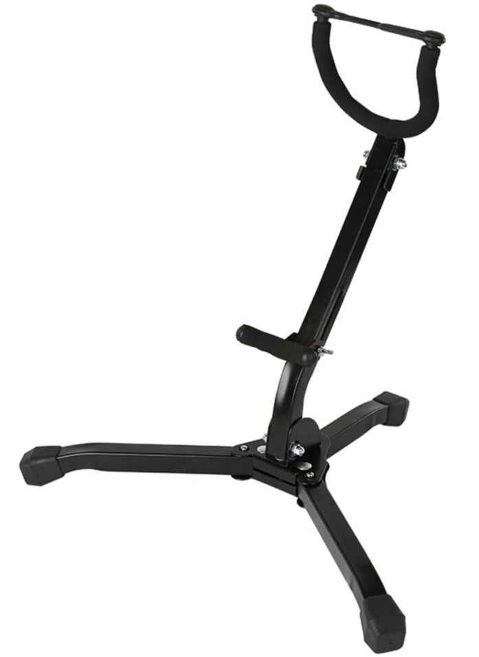 Mike Music Folding Saxophone Stand for Alto Sax, Alto Tenor Sax Stand, Adjustable Metal Triangle Base Design Saxophone Holder Rack Portable and Foldable Musical Instrument Stand  - Image 2