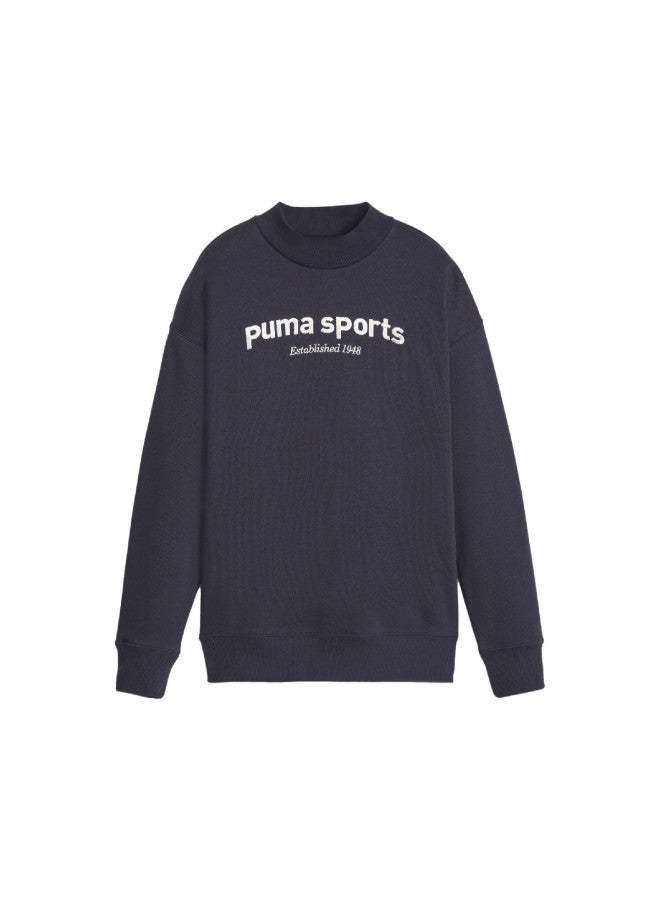 PUMA Fashion Print Large Logo Women'S Fleece Round Neck Long Sleeve Pullover Knitted Sweater Sports Hoodie Team - Image 2