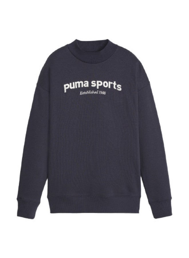 PUMA Fashion Print Large Logo Women'S Fleece Round Neck Long Sleeve Pullover Knitted Sweater Sports Hoodie Team - Image 1