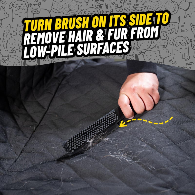 Chemical Guys Professional Rubber Pet Hair Removal Brush â€“ Multi Surface Detailing & Pet Hair Removal Tool for Cars, Trucks, SUVs, RVs & Home â€“ Removes Lint and Debris from Upholstery and Carpet - Image 4