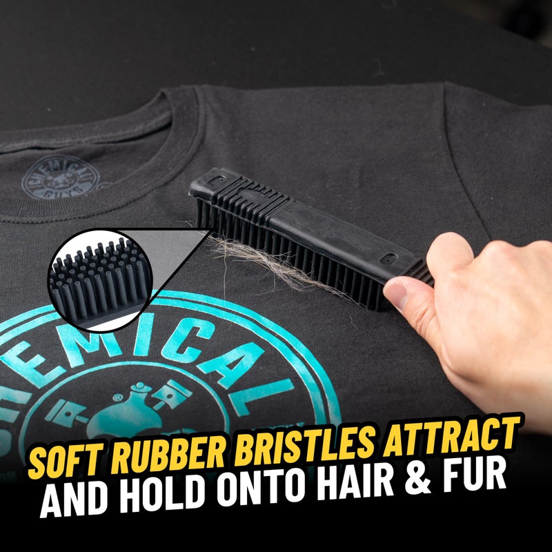 Chemical Guys Professional Rubber Pet Hair Removal Brush â€“ Multi Surface Detailing & Pet Hair Removal Tool for Cars, Trucks, SUVs, RVs & Home â€“ Removes Lint and Debris from Upholstery and Carpet - Image 3
