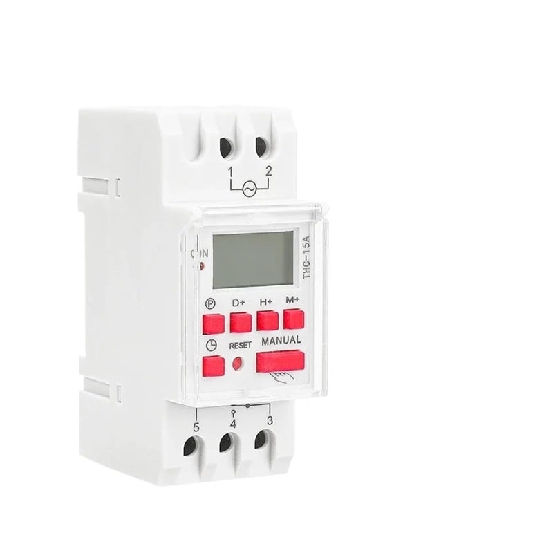 THC 20A Weekly Programmable DIN Rail LCD Digital Timer Switch AC220V - Image 1