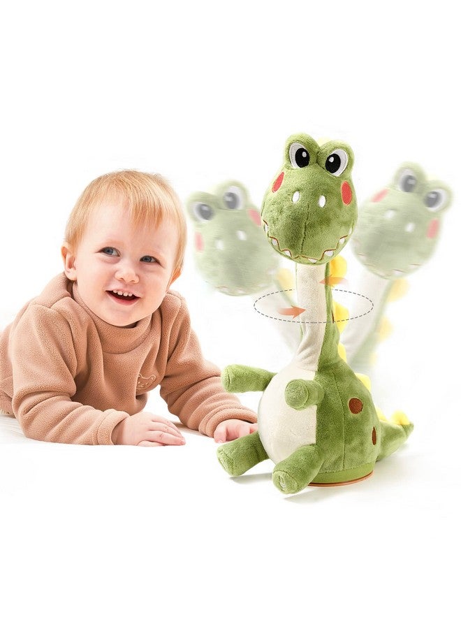 TUMAMA Dinosaur Dancing Talking Interactive Baby Toy, Mimicking Twisted Electronic Soft Plush Toy With Talking Recording Repeat Talking, Talking Dinosaur Toy For Kids Over 3 Years Old - Image 1