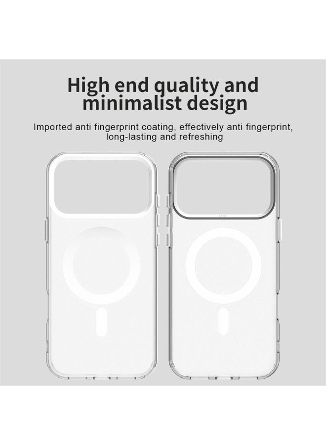 أكاليكس جراب ماجسيف فاخر غير لامع لهاتف آيفون 17 برو، غطاء مغناطيسي نحيف مقاوم للصدمات، (أبيض) - Image 4